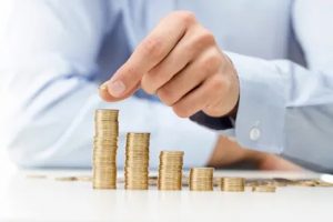 Stacking the coins to count your money